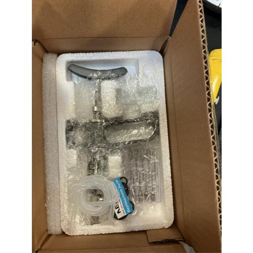 NEWTRY 5ml Livestock Syringe, Continuous Adjustable Animal Syringe, Stainless Steel, for Cattle Sheep Pig Goat