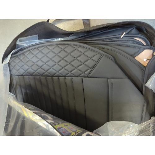 Black Aierxuan 5 Car Seat Covers Full Set Waterproof Leather Universal Fit Nissan Honda Civic CRV Hrv Kia Sorento Toyota Corolla 4Runner Camry Hyundai Jeep Ford Focus Edge Mazda (Full Set, Black)