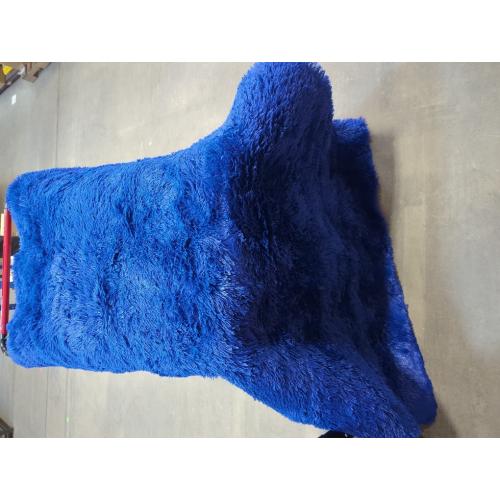 Blue Fluffy Area Rug for Bedroom, 4x5.9 Feet Shag Rugs for Living Room, Kids Rooms Boys Room Nursery, Soft and Comfy, Fuzzy Carpet Teen Dorm Home Decor Aesthetic, Upgrade Non Slip