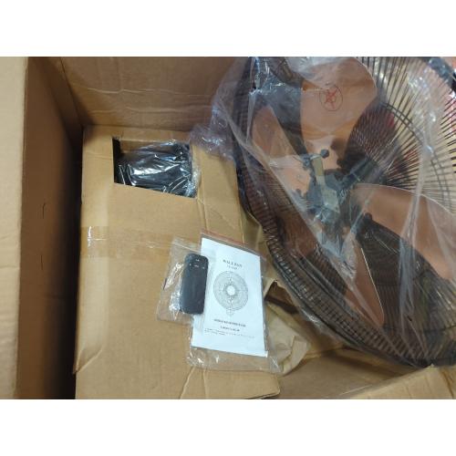 18 Inch Wall Mount Fan with Remote, 3-speed Wall Oscillating Quiet Fan with 5 Blades, Adjustable Tilt and Timing, High Velocity Wall-Mounted Fans for Bedroom, Gym, Office, Warehouse, Garage, Gold