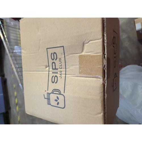 20oz Mason Jar Mug Set of 4 with Handles, Lids, Straws & Cleaning Brush - Overnight Oats & Iced Coffee Cups