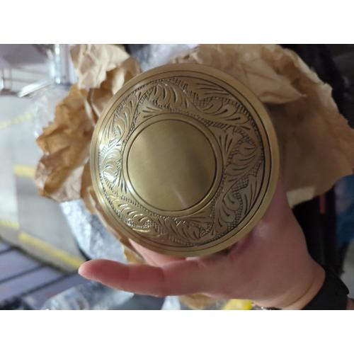 Classic Laurel Gold Cremation Urn for Ashes - Extra Large, Brass, Gold Companion Urn, Extra Large Adult Sized Cremation Urn, 11.625 Inches High