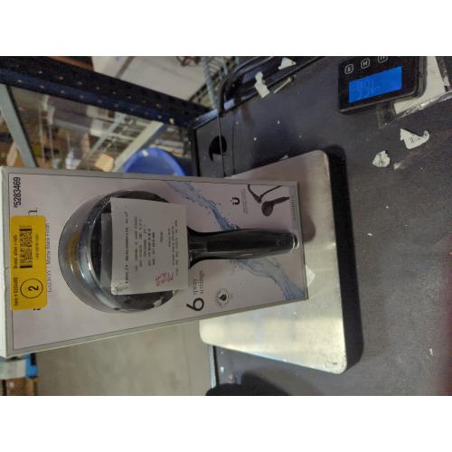 allen   roth Galway 6-Settings Matte Black 5-in Round Handheld Shower Head 1.8 GPM