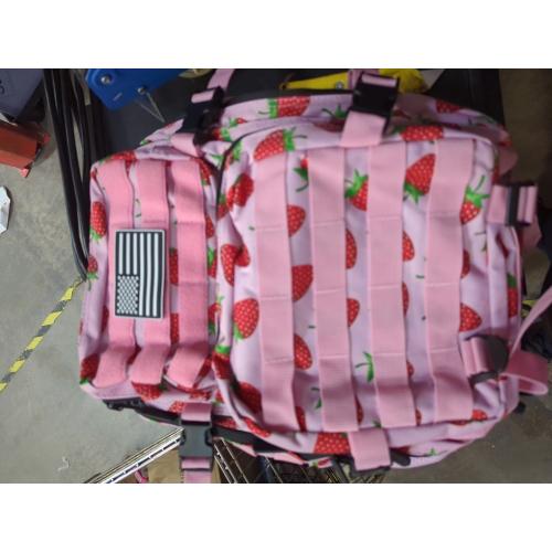 45L Tactical Assault Backpack 3 day assault pack with Molle Waterproof backpack Rucksack for Tactical Backpacks (Strawberry)