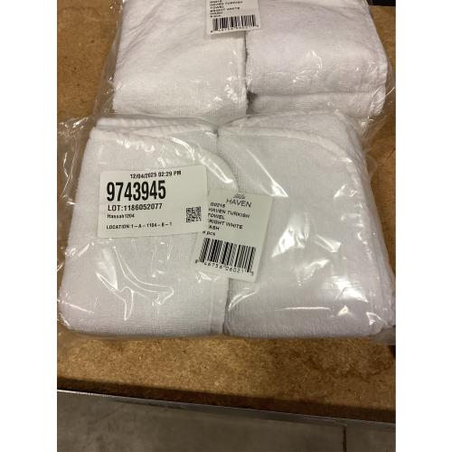 Haven Turkish Cotton Washcloth in Bright White PACK OF 6