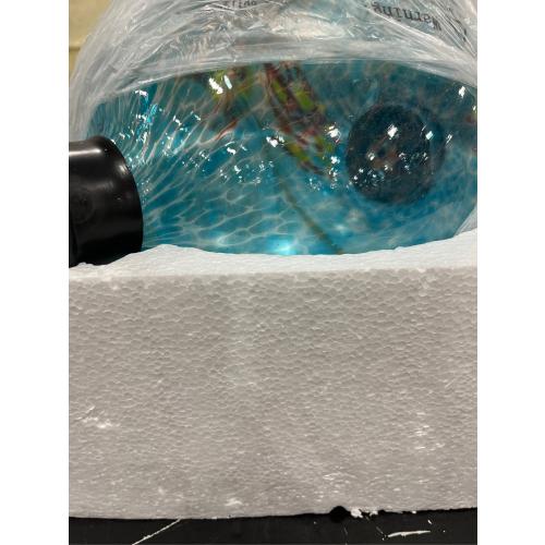 VCUTEKA Solar Gazing Ball, 10 Glass Gazing Balls Sphere with Solar Light for Garden Lawn Outdoor Ornament Yard Decorative, Swirl Lights