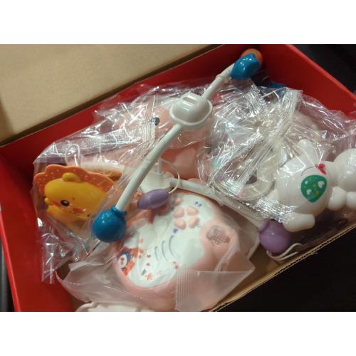 Baby Crib Mobile with Musical, Night Light & Moon Star Projector, Mobile for Crib with Remote Control Timing Function, 360° Rotation Crib Toys for Newborn Infant Boys and Girls(Pink)