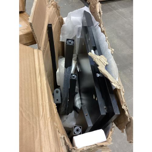 AODK L Shaped Desk Gaming Desk with LED Light & Power Outlet, 53 Inch Reversible L Shaped Computer Table with Shelf & Storage Bag & Hook for Home Office, Black