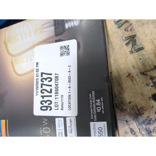 Philips Hue Smart 60W ST19 Filament LED Bulb - Soft Warm White Light - 1 Pack - 550LM - E26 - Indoor - Control with Hue App - Compatible with Alexa, Google Assistant and Apple Homekit.