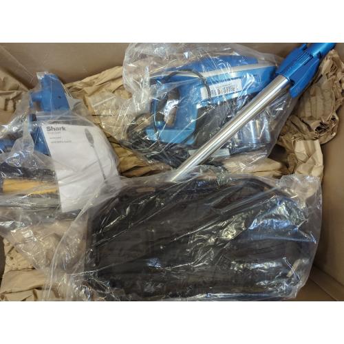 Shark HV343AMZ Rocket Corded Stick Vacuum with Self-Cleaning Brushroll, Lightweight & Maneuverable, Perfect for Pet Hair Pickup, Converts to a Hand Vacuum, Crevice Upholstery Tools, Blue/Silver