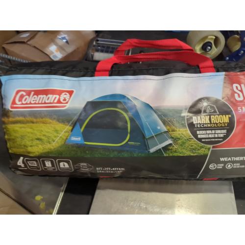 Coleman 4/6/8/10 Person Skydome Dark Room Tent with Rainfly, 5 Minute Setup, Blocks 90% of Sunlight, 20% More Headroom Than Traditional Tents