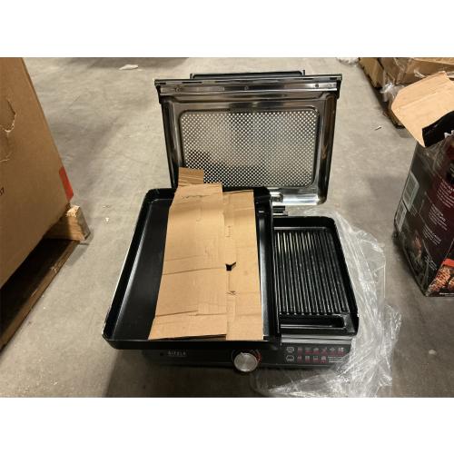 Ninja Griddle and Indoor Grill, 14’’, Electric Grill, For Steak, Burgers, Salmon, Veggies, and More, Pancake Griddle, Nonstick, Dishwasher Safe, 500F, Even Cooking, Silver, GR101