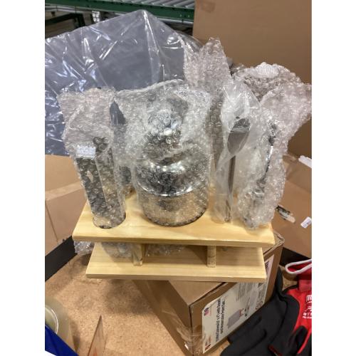 Cocktail Shaker Set, Mixology Bartender Kit 10-Piece Bar Tools Set with Stylish Bamboo Stand, Bar kit: Martini Shaker Muddler Jigger with All Essential Accessory Tools Gifts for Men Dad