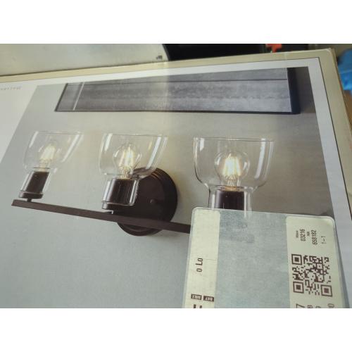 allen   roth Irvine 23-in 3-Light Matte Bronze Transitional Vanity Light