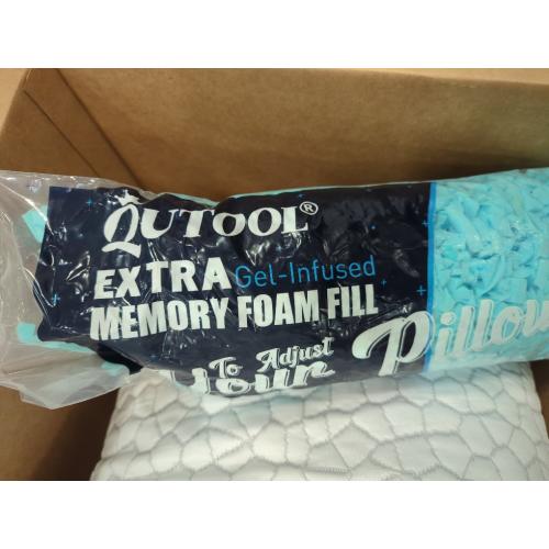 QUTOOL Cooling Pillow for Sleeping Shredded Memory Foam CertiPUR-US Certified, Soft and Supportive Adjustable Pillow for Side, Back, Stomach Sleeper, Hot Sleeper Solution for Boy Girls