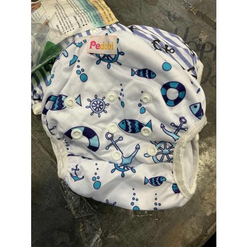 Reusable Baby Swim Diapers, Adjustable Diaper Swim for Toddlers 9 Months - 3 Years Old, 3 Pack for Swimming Lessons (Anchor, Large)