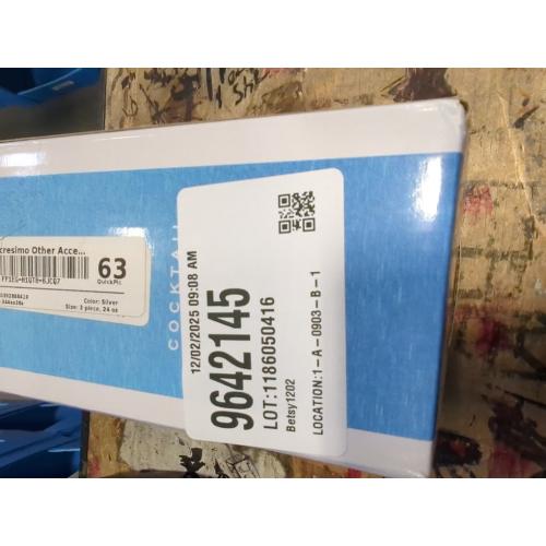 Cresimo 24oz Cocktail Shaker Set with Bar Accessories for Home Bar - Martini Shaker with Jigger and Drink Mixer Spoon - Alcohol Bartender Gift - Bartending Kit Essential for Home