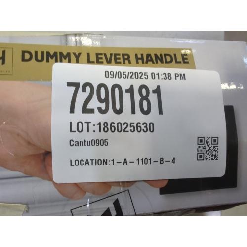 2 Pack Heavy Duty Dummy Door Lever Dummy Door Handle, Single Sided Handle for Interior Use in Matte Black Finish, for Both Right/Left Handing 0.93 lb One Lever