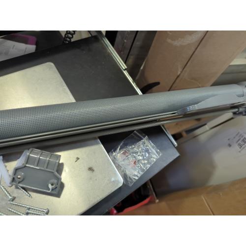 Babepai Retractable Baby Gates Extra Wide | 55 Wide x 38 Tall Dog Gates for Stairs | Indoor/Outdoor Use | Child Gates for Doorways, Deck, Porch, Hallways, Patio - Gray