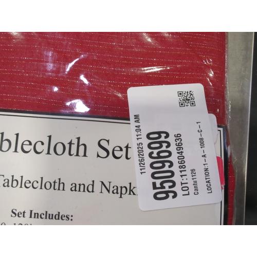 Tablecloth Set With Napkins Red