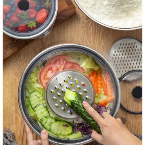 MIU Stainless Steel Mixing Bowls with Graters,