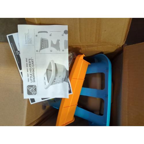 Step2 Little Helper's Shopping Cart for Kids, Play Grocery Cart, Made of Durable Plastic, for Toddlers 2  Years Old, Blue