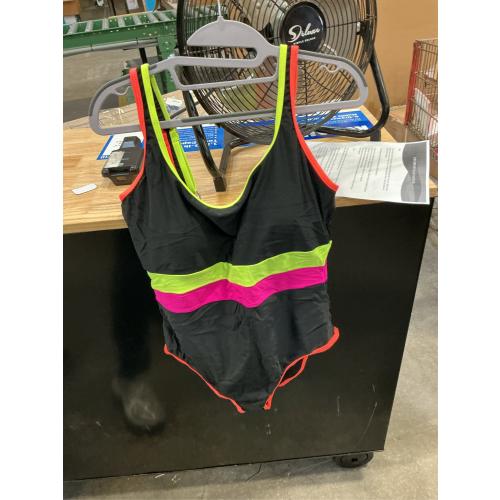 LARGE popvil Women's One Piece Swimsuits 2025 Tummy Control -Slimming Bathing Suit Neon 1 Piece Beach Outfit Sexy Sport Swim Suits