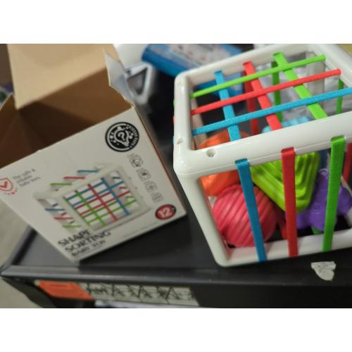 Montessori Toys for 1 Year Old, Cube & 6 Sensory Shape Blocks, Baby Toys 12-18 Months, Developmental Infant Birthday Gifts for Learning Toddler Age 1 2 3