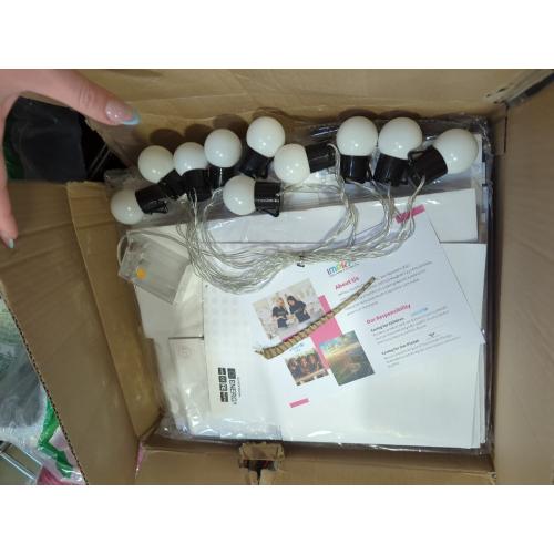 JoyBox Design 12 LED Light Bulbs - Battery Operated G40 String Lighting for Marquee Letters Numbers - Indoor & Outdoor Kids Party and Christmas Decor - Bedroom Decorative Waterproof Warm Lights