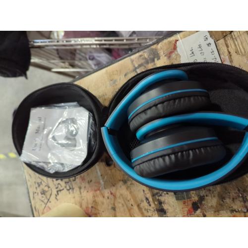 ZIHNIC Bluetooth Headphones Over-Ear, Foldable Wireless and Wired Stereo Headset Micro SD/TF, FM for Cell Phone,PC,Soft Earmuffs &Light Weight for Prolonged Wearing (Black/Blue)