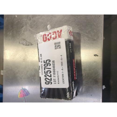 ACCO Premium Paper Clips Nonskid Jumbo Silver 100/Box 10 Boxes/Pack 72510