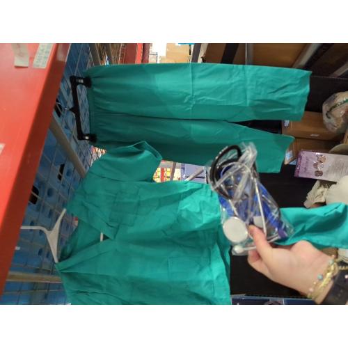 Size 120 Doctor Costume for Kids & Toddlers 9Pcs Scrubs Set for Boys & Girls Ages 3-12, Halloween, Career Day, Dress-Up Play