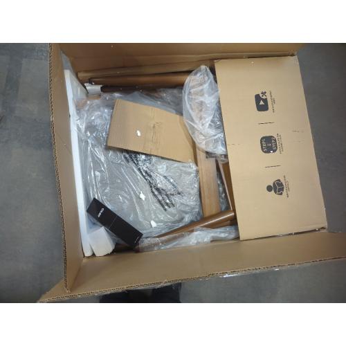 Set of 2 COLAMY Wooden Dining Chairs Set of 2, Modern Fabric Upholstered Kitchen Side Chairs, Farmhouse Dining Room Chair with Foot Pegs, Beige