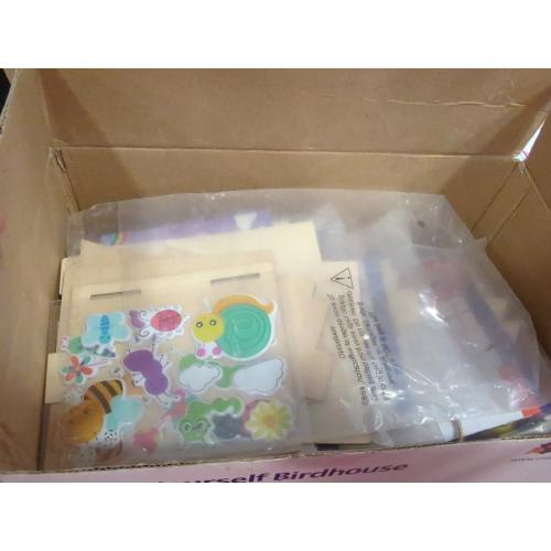 Set of 15 Birdhouse Kit - 15 Unfinished Wood Bird Houses for Children to Paint - Wood Craft Project Kits for Kids - Wooden Arts & Craft for Girls & Boys