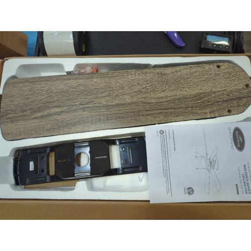 Harbor Breeze Armitage 52-in Matte Black LED Indoor Flush Mount Ceiling Fan with Light (5-Blade)