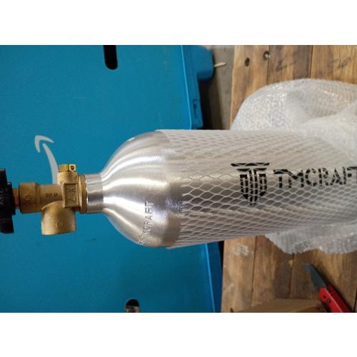 15 Cu.Ft DOT Nitrogen Cylinder, Aluminum Alloy, CGA-580 Valve | High-Strength Aluminum Alloy 6061-T6, Safety Certified with DOT, Brushed Surface with Production Fresh Date (Ships Empty)