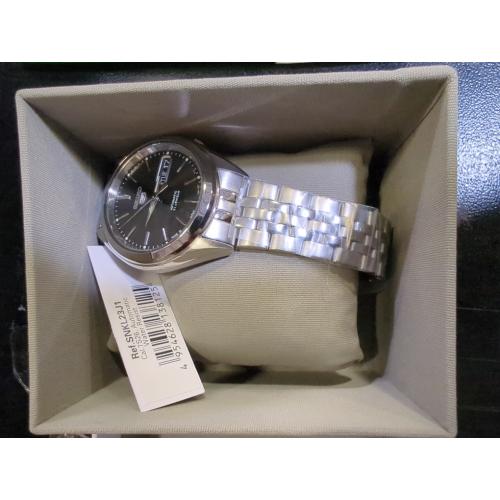 Seiko 5 Black Dial Stainless Steel Men's Watch SNKL23J1