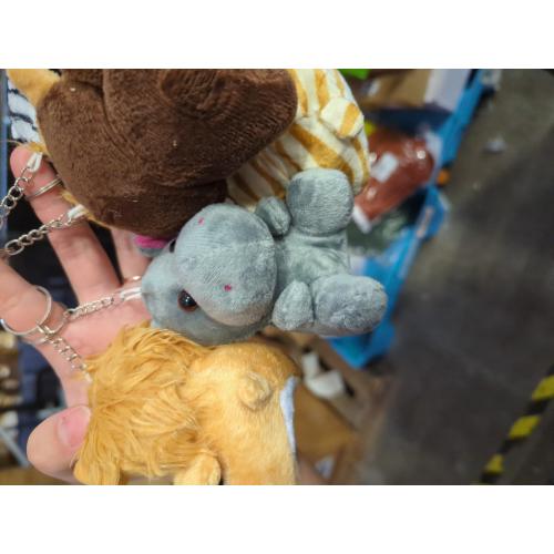 Tezituor 6-Pack Small Stuffed Animals Bulk Plush Toys, 6 Mini Cute Stuffed Animal Keychains for Kids, Mini Plushies Bulk Stuffed Animals for Christmas, Easter, Birthday, Party and Decor