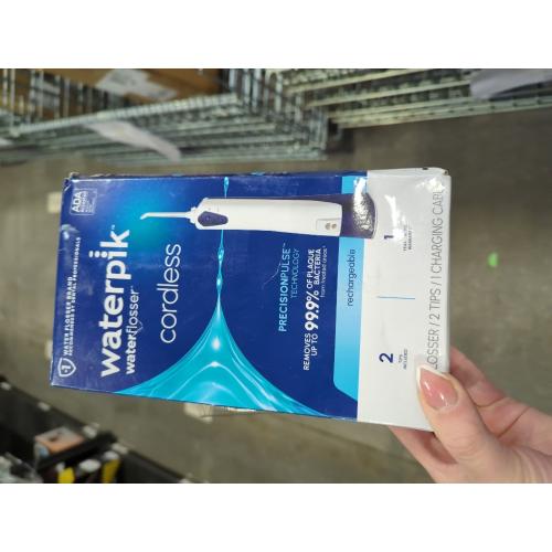 Waterpik Cordless Pulse Rechargeable Portable Water Flosser for Teeth, Gums, Braces Care and Travel with 2 Flossing Tips, Waterproof, ADA Accepted, WF-20 White, Packaging May Vary