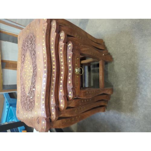 Taksha Decors Nesting Table | Set of 4 Seating stools | Stool | Side Table | Coffee Table |