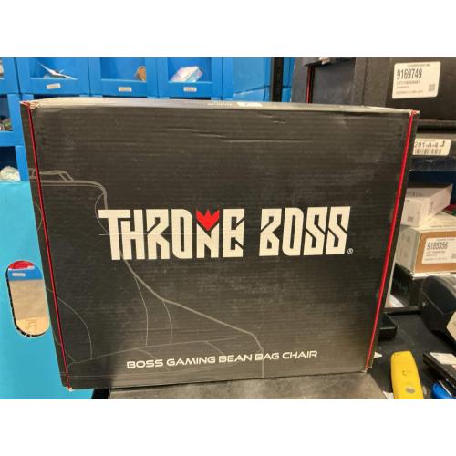 Throne Boss Gaming Bean Bag Chair for Kids with High Back – Floor Gaming Chair, Easy to Clean Oxford 420D Fabric, Large Side Pockets, Headphone Hanger – Cover ONLY Add 200 Liters Beans (Red)