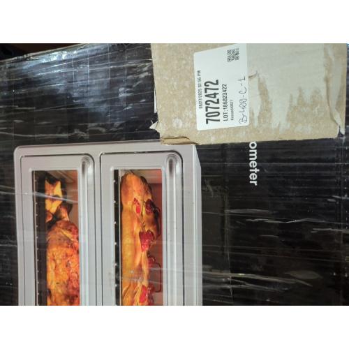Black And Silver Stainless Steel DoubleUp Oven with Probe Thermometer by bella PRO