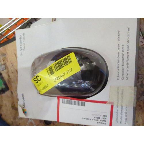Microsoft Sculpt Comfort Wireless Mouse Black - Bluetooth Connectivity - Windows Touch Tab - 4-Way Scrolling - Scooped Right Thumb - BlueTrack Enabled