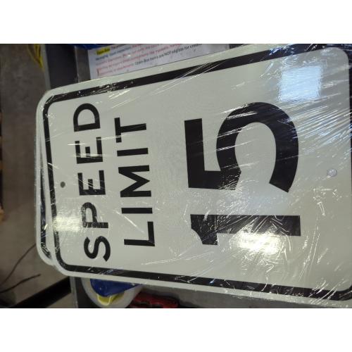Large Speed Limit 15 MPH Sign, 18x 12 .04 Aluminum Reflective Sign Rust Free Aluminum-UV Protected and Weatherproof