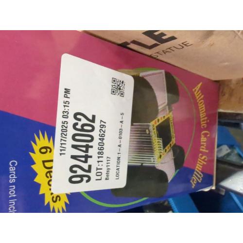 Brybelly Automatic Card Shuffler 6 Deck - Battery Operated Card Shuffler for Standard-Size Cards - Single Button Operated Card Shufflers for Poker, Blackjack, Canasta and Other Card Games