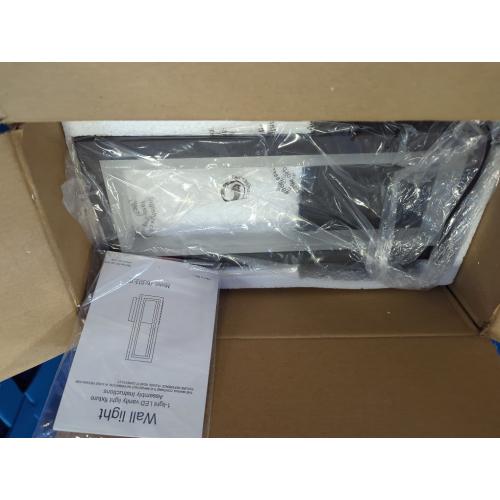 Modern Gold Plug in Wall sconces 18W Indoor LED Simple Wall Fixture 6000K Rectangle Vanity Wall Lights for Living Room Bedroom Hallway Stairs(1Pack)