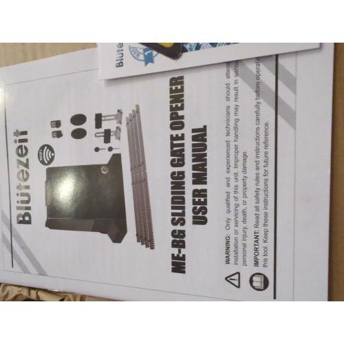 Blütezeit 1800lb WiFi Sliding Gate Opener Smart App Control, 1/2HP Automatic Slide Gate Motor Rack Driven with 2 Remote Controls & IR Sensor Complete Hardware Kits for Driveway Gates Up to 40ft