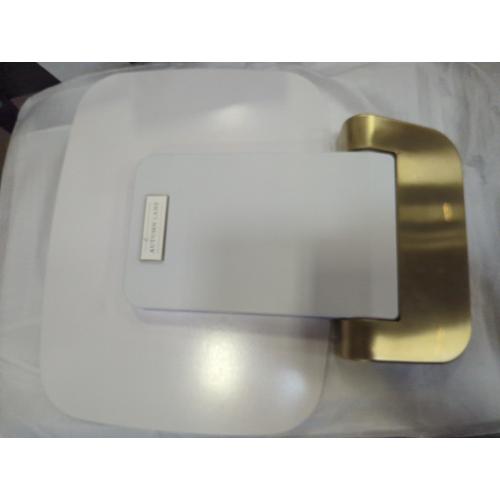 Folding Shower Seat Wall Mounted – Secure Fold Down Shower Bench, 350lbs Capacity, Space-Saving & Easy to Clean, Brushed Brass