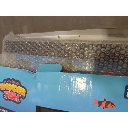Artificial Fish Tank Virtual Ocean Toy - Mini Office Desk Aquarium, Moving Motion Lamp Night Light with, Fun Gift for Kids and Adults