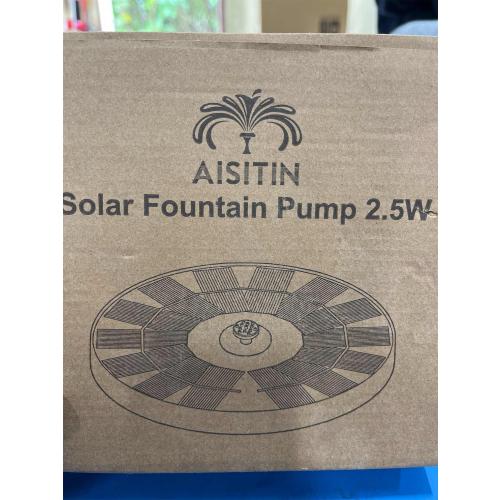 AISITIN Solar Bird Bath Fountain Pump, Solar Fountain Pump for Bird Bath with 6 Nozzles, Solar Powered Water Fountain Pump for Garden, Ponds, Pool, Fish Tank and Outdoor, 1.5W, 1.5W-New
